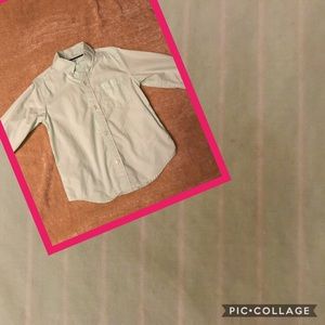 Carter's 3T Mint Green/White Stripe Button Down